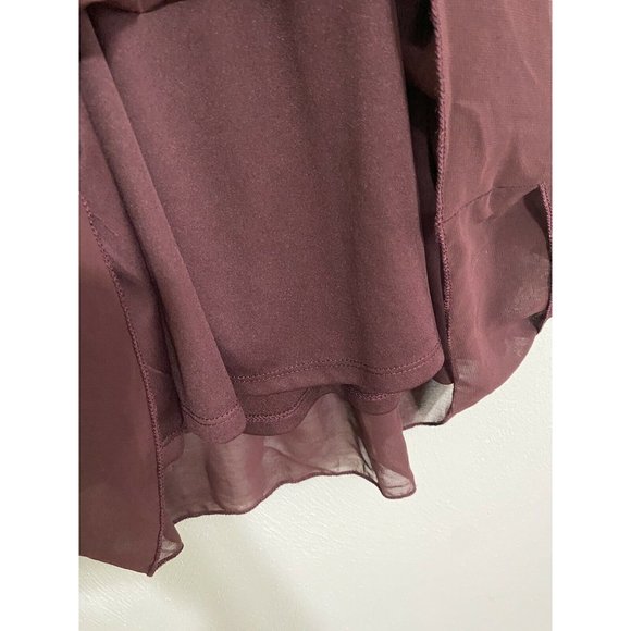 Mossimo Sequin Cami Top Small Maroon Spaghetti Strap Layered - Picture 7 of 9